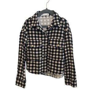 Zara Girls Plaid Top